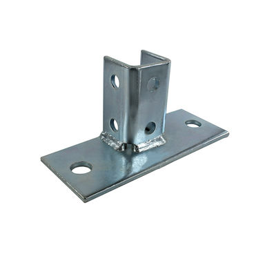 Galvanized stainless steel Strut Brackets Bentuk U Post Base Tanpa Bingkai