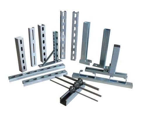 Beli Double Slotted Strut Channel Dan Brackets Bentuk U Hot Dip Galvanized online manufacture
