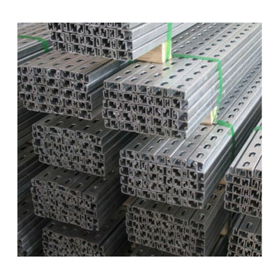 Beli 3 inci baja karbon ringan C Channel Slotted Hot Dip Galvanized Strut Perforated Metal online manufacture