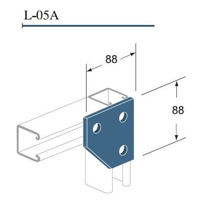 Beli Tiga lubang sudut Gusset Plat Zinc Plated Strut Channel Fittings online manufacture