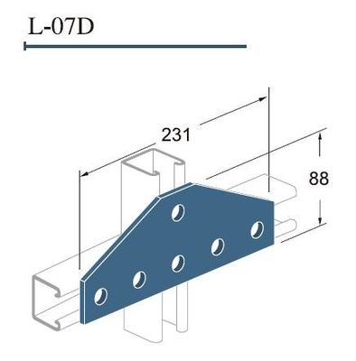 Beli 4 lubang 5 lubang 6 lubang Tee Gusset Plate Strut Channel Fittings Aksesoris online manufacture